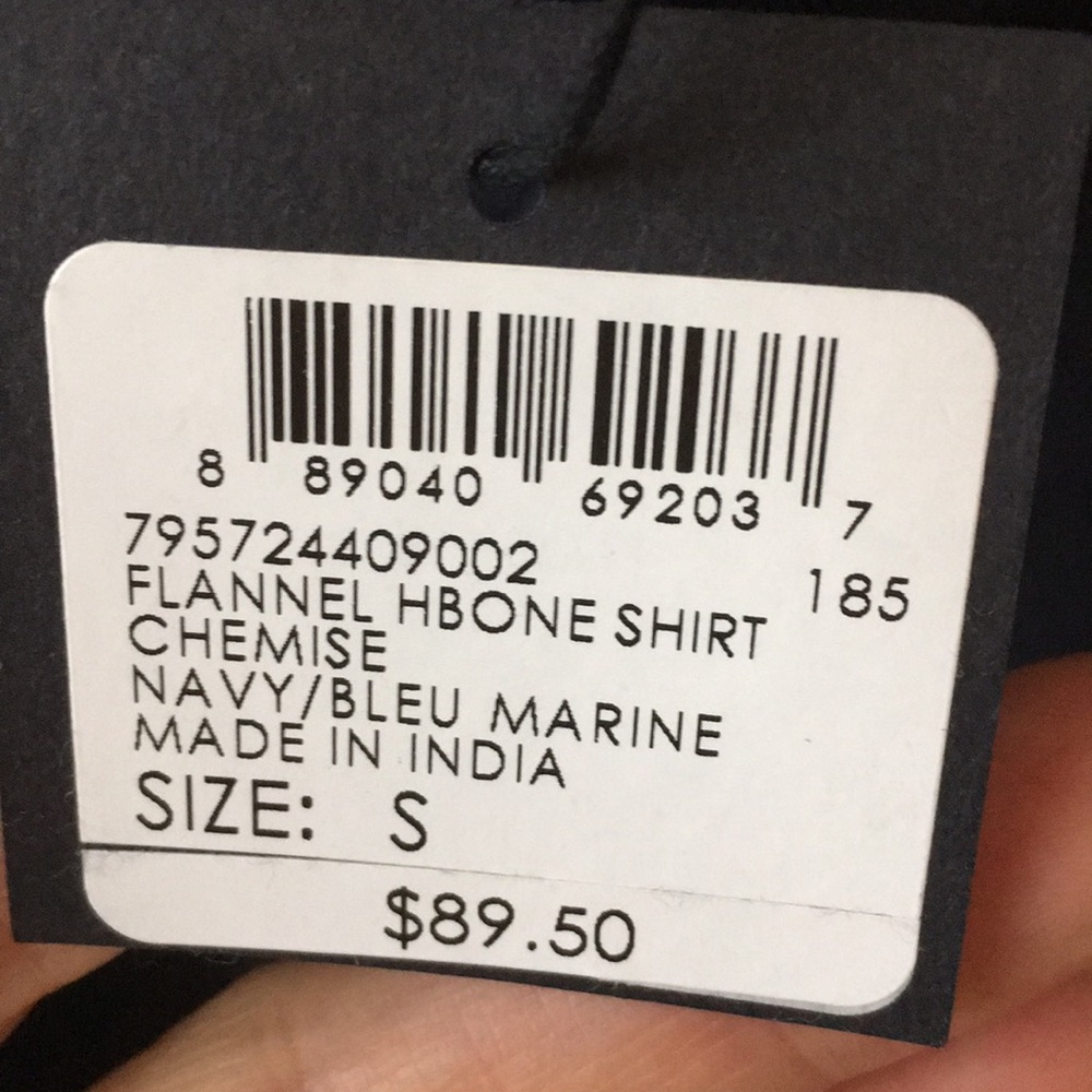 NWT Club Monaco flannel shirt - Picture 5 of 7